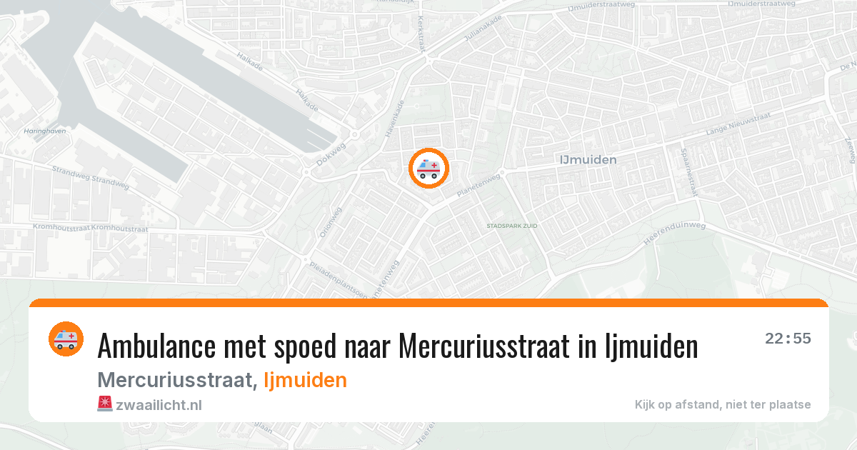 Ambulance met spoed naar Mercuriusstraat in Ijmuiden — 3 aug 2026