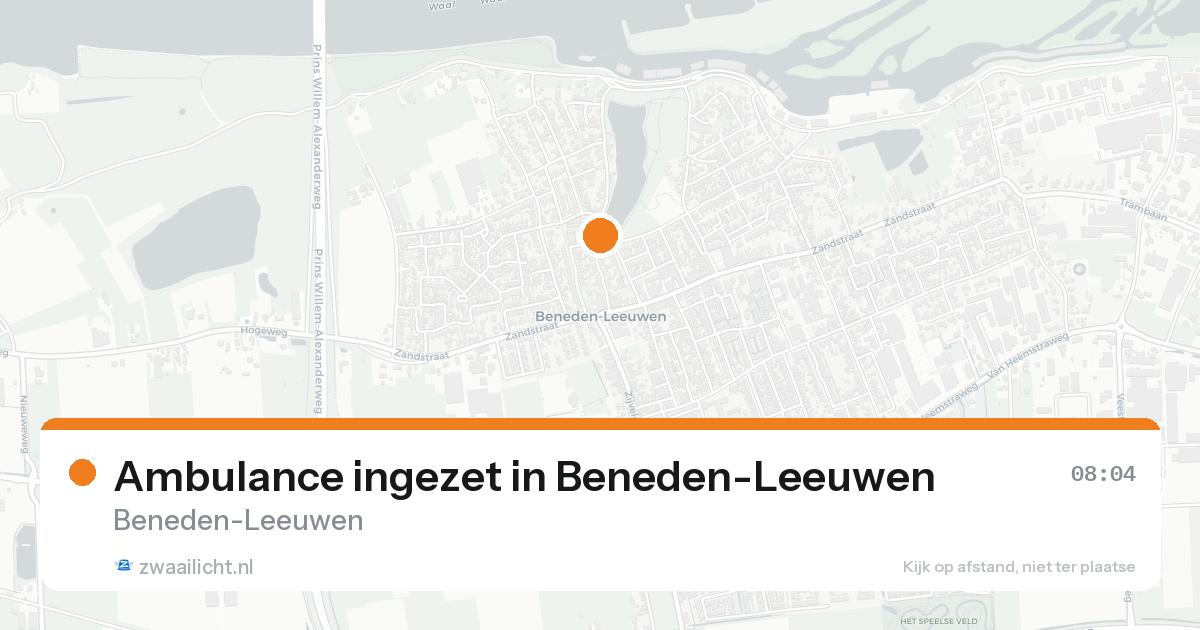 Ambulance ingezet in Beneden-Leeuwen — 8 feb 2026