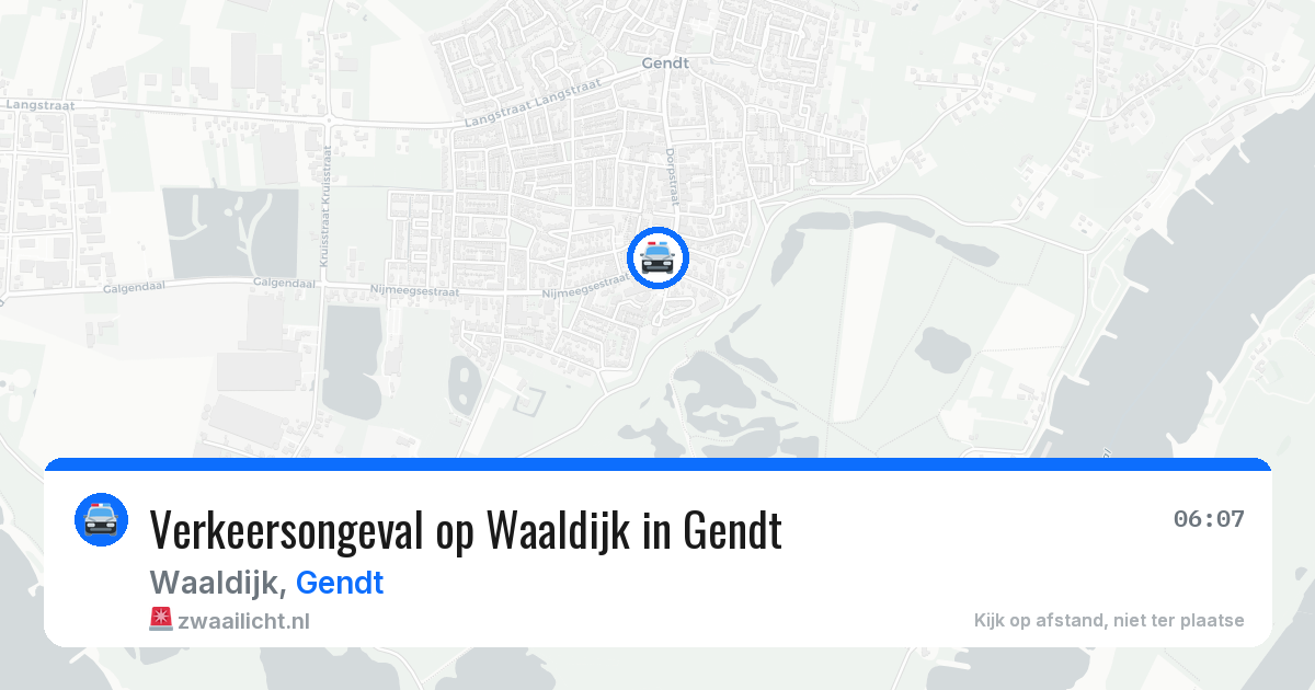 Verkeersongeval op Waaldijk in Gendt — 12 mei 2026