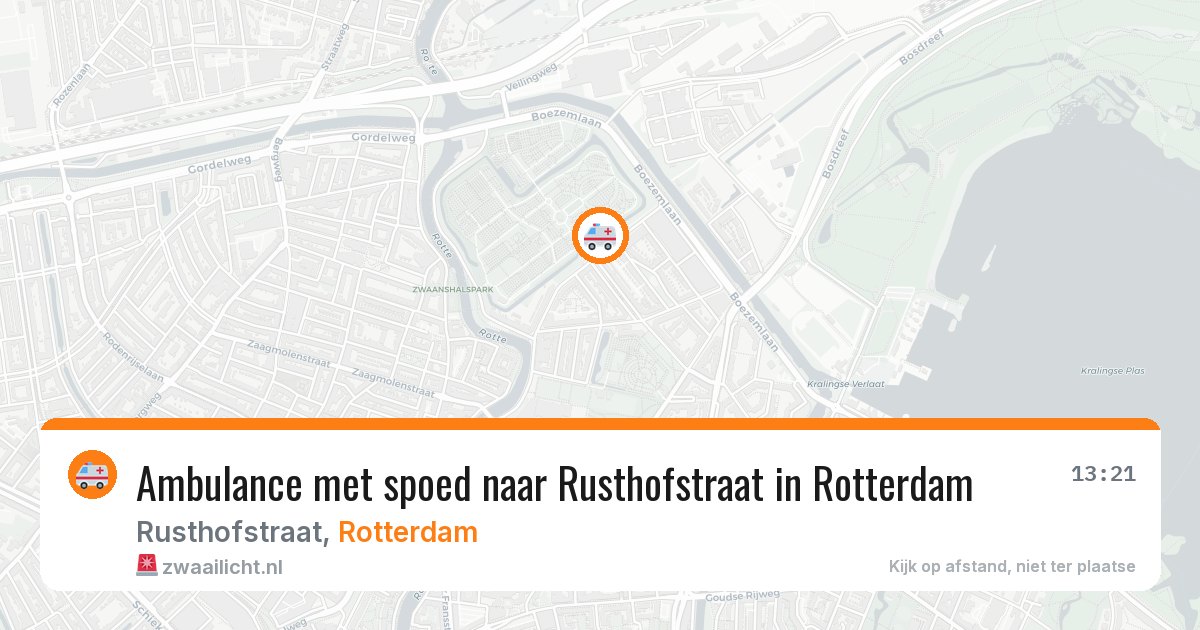 Ambulance met spoed naar Rusthofstraat in Rotterdam — 13 jun 2026