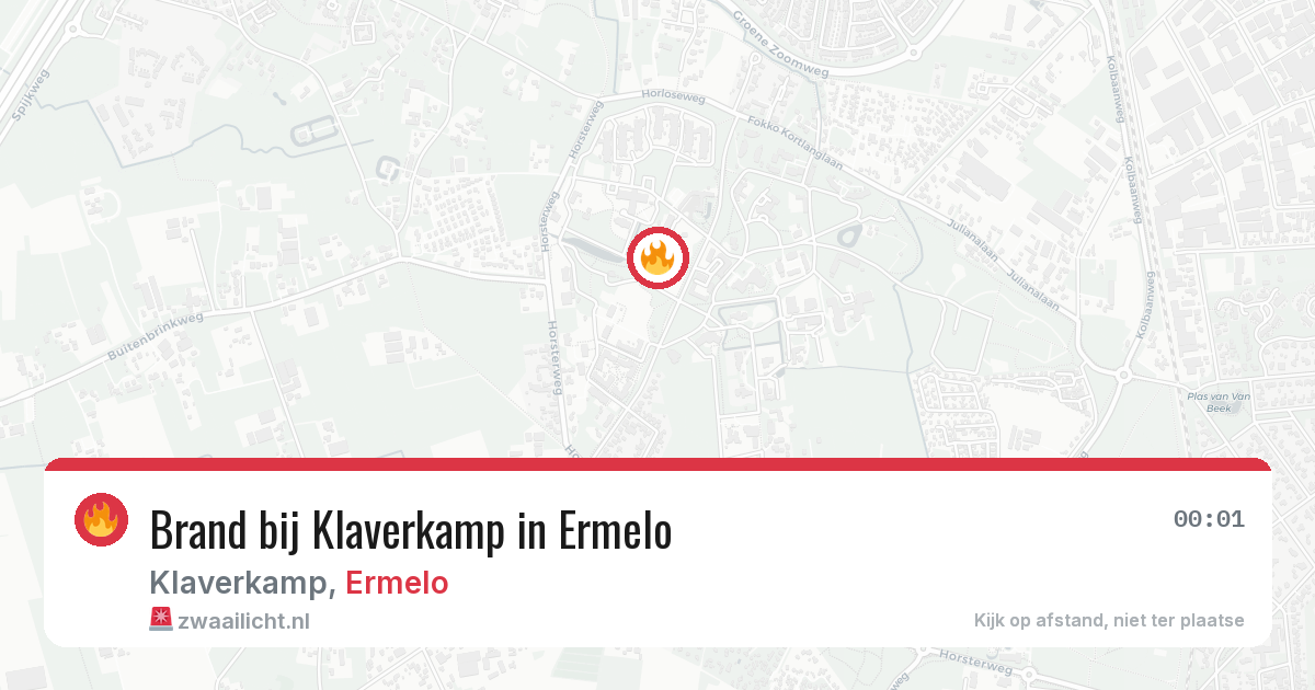 Brand bij Klaverkamp in Ermelo — 16 mrt 2026
