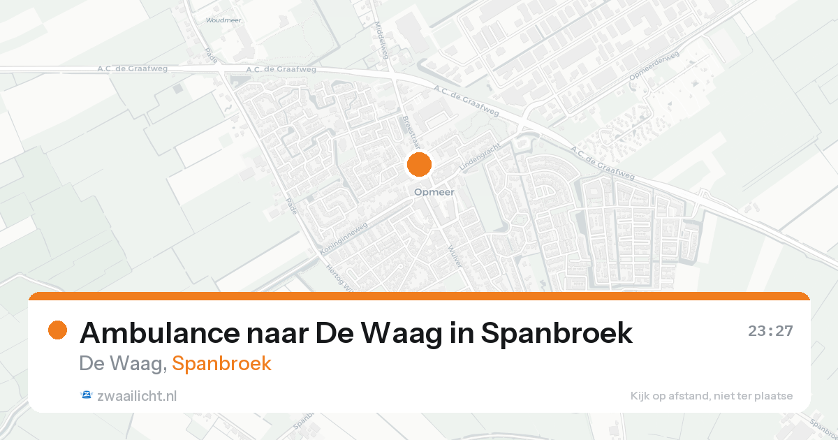Ambulance naar De Waag in Spanbroek — 22 aug 2026