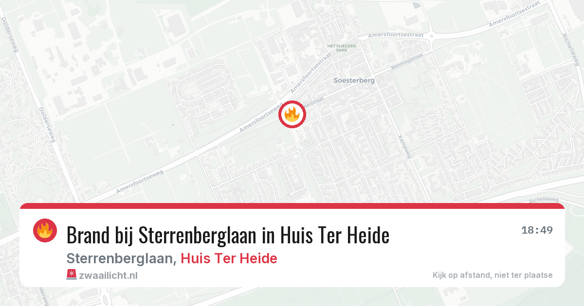 Brand bij Sterrenberglaan in Huis Ter Heide — 22 jun 2026