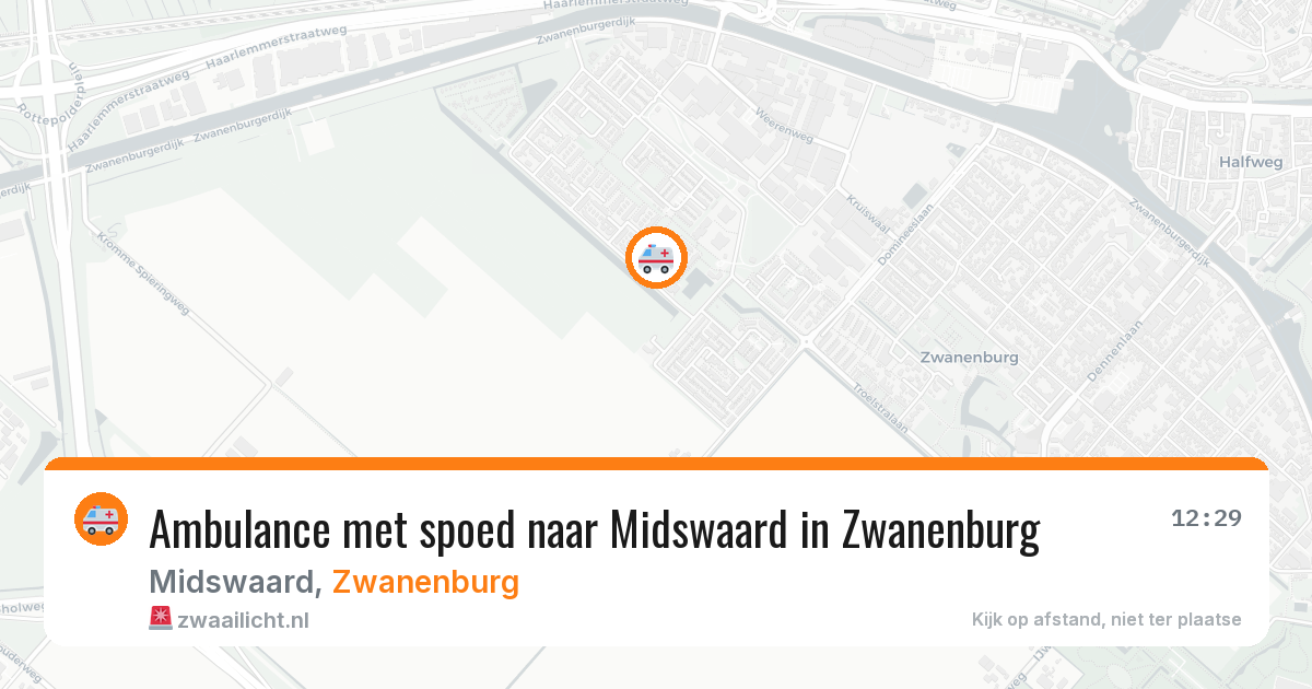 Ambulance met spoed naar Midswaard in Zwanenburg — 3 aug 2026