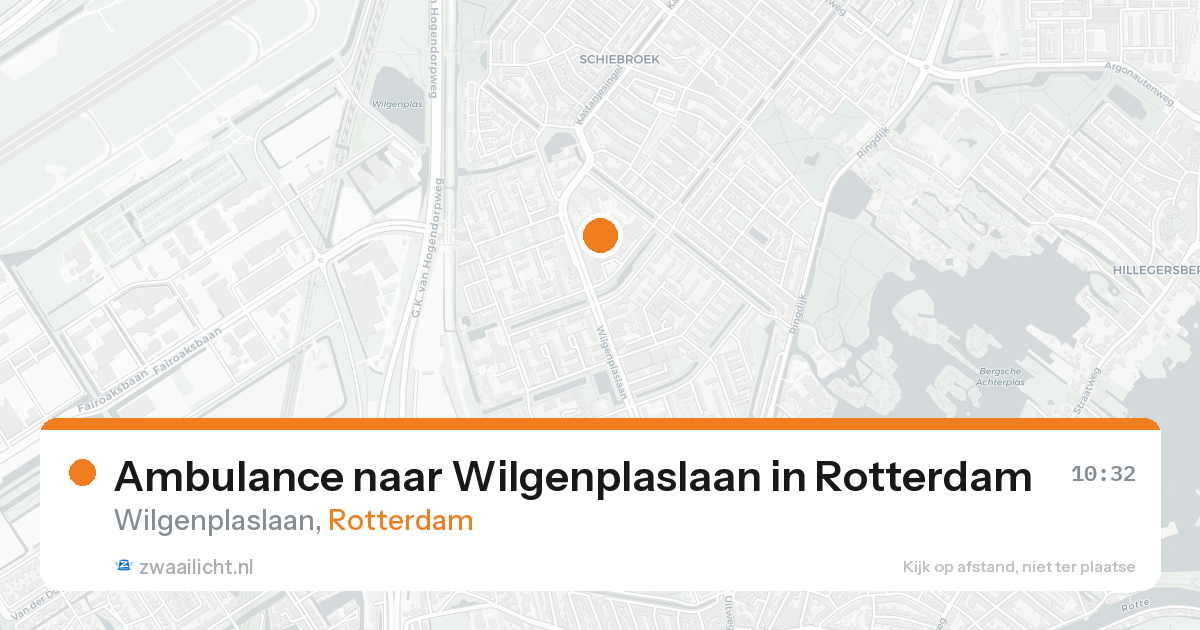 Ambulance naar Wilgenplaslaan in Rotterdam — 20 aug 2026