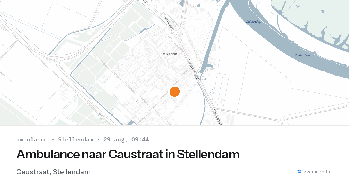 Ambulance naar Caustraat in Stellendam — 29 aug 2026