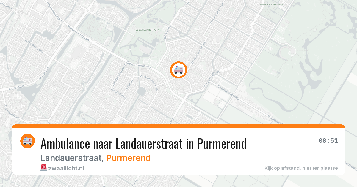 Ambulance naar Landauerstraat in Purmerend — 8 jul 2026
