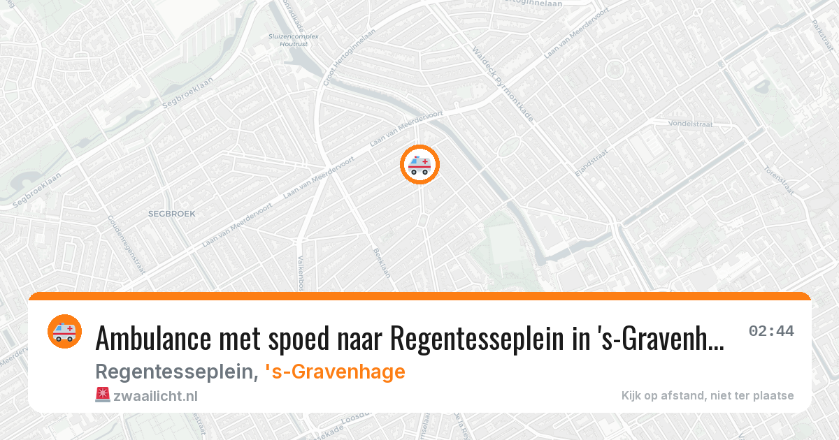 Ambulance met spoed naar Regentesseplein in 's-Gravenhage — 26 jun 2026