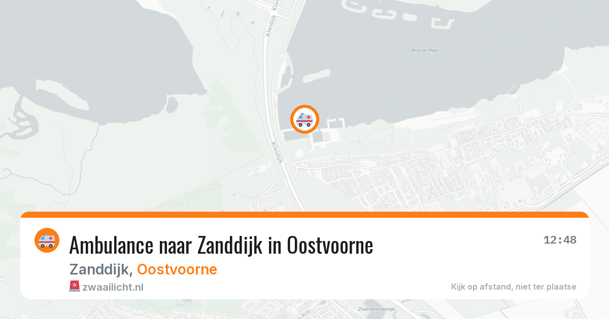 Ambulance naar Zanddijk in Oostvoorne — 1 aug 2026