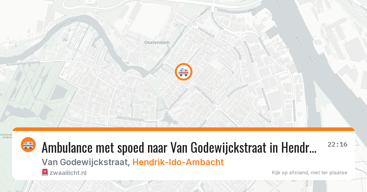 Ambulance met spoed naar Van Godewijckstraat in Hendrik-Ido-Ambacht — 10 apr 2026