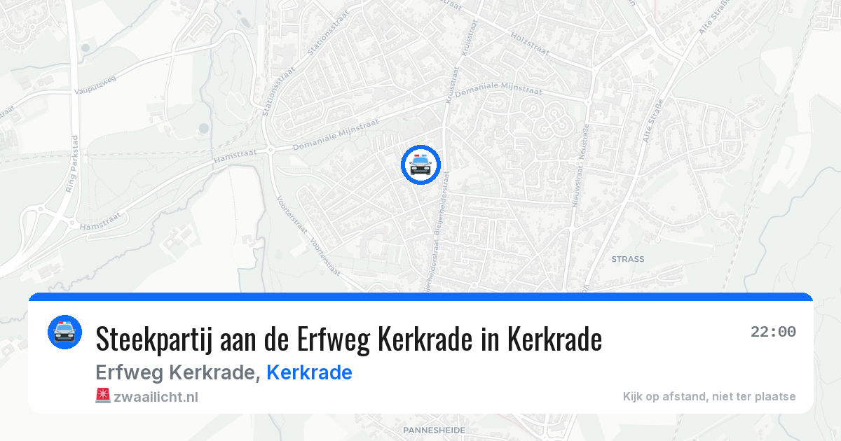 Steekpartij aan de Erfweg Kerkrade in Kerkrade — 18 mrt 2026