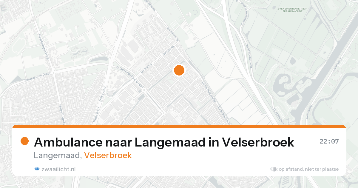 Ambulance naar Langemaad in Velserbroek — 22 aug 2026