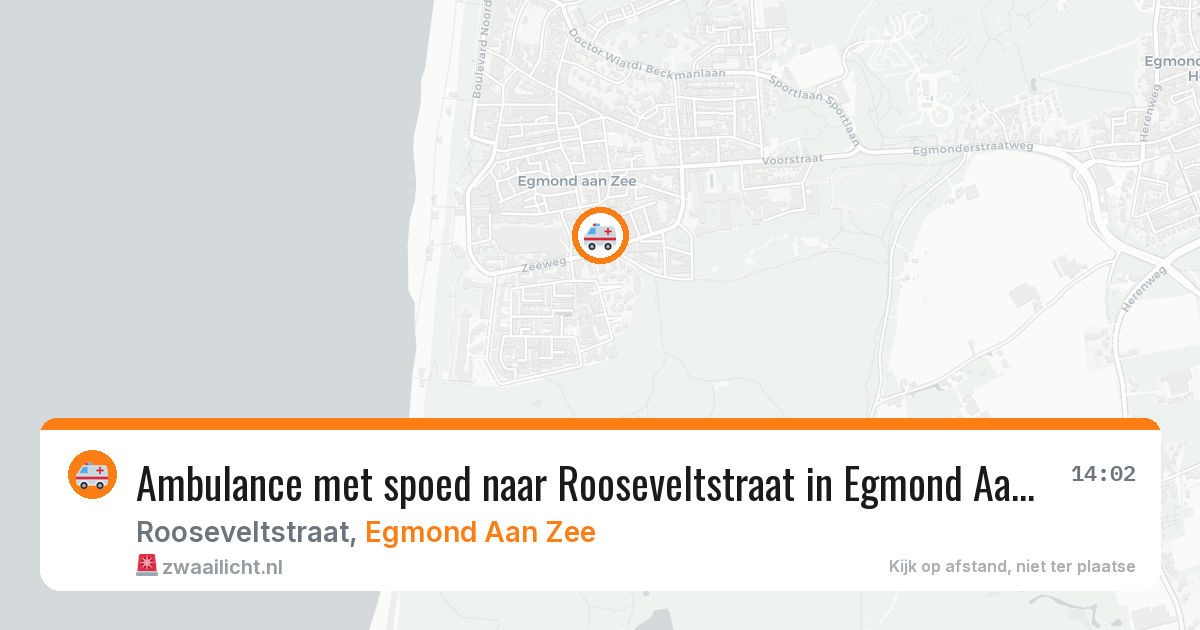 Ambulance met spoed naar Rooseveltstraat in Egmond Aan Zee — 18 jun 2026