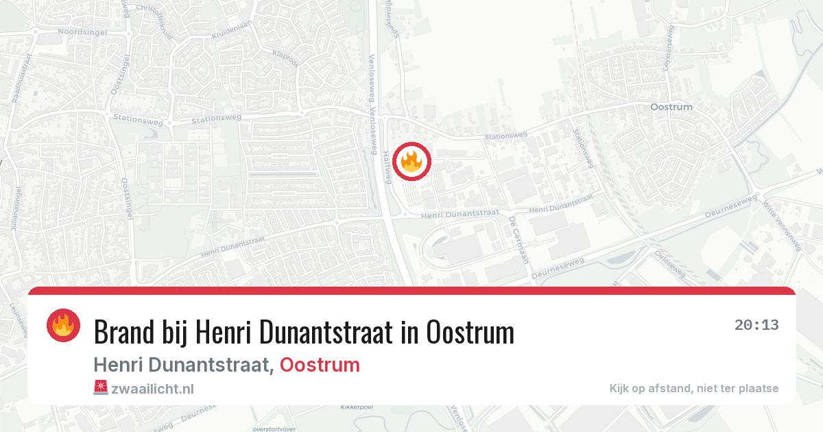 Brand bij Henri Dunantstraat in Oostrum — 28 mei 2026