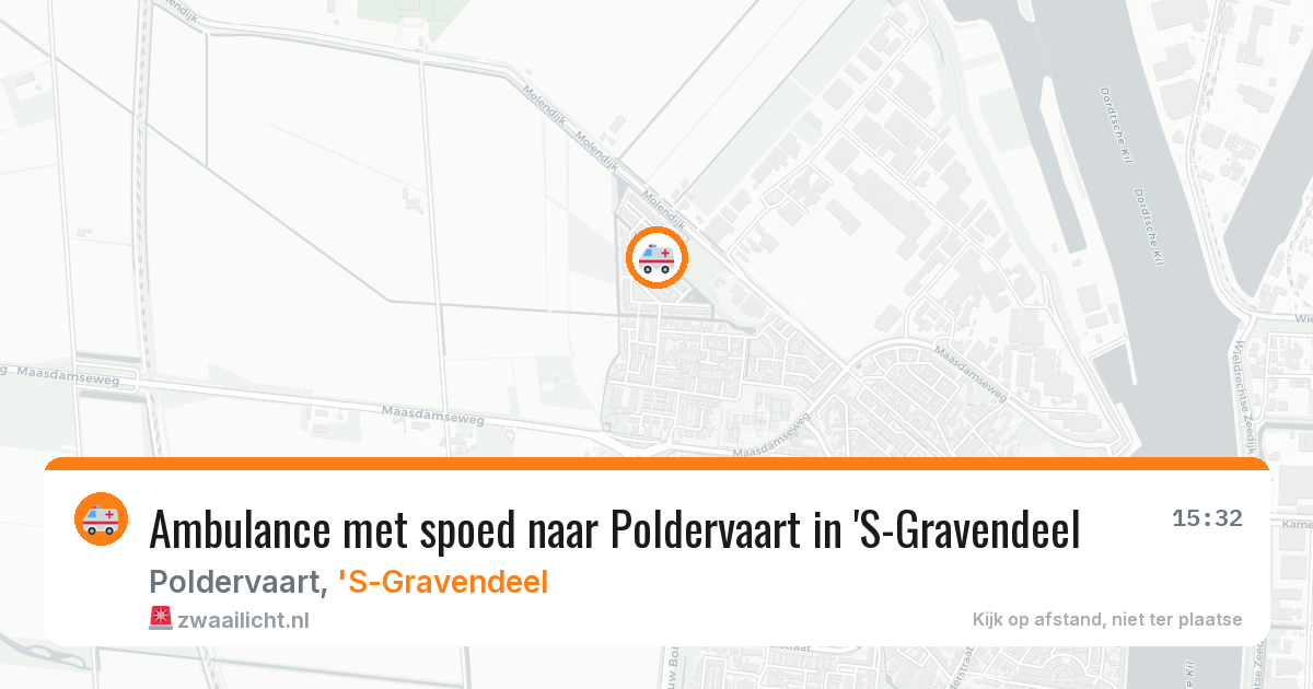 Ambulance met spoed naar Poldervaart in 'S-Gravendeel — 10 aug 2026
