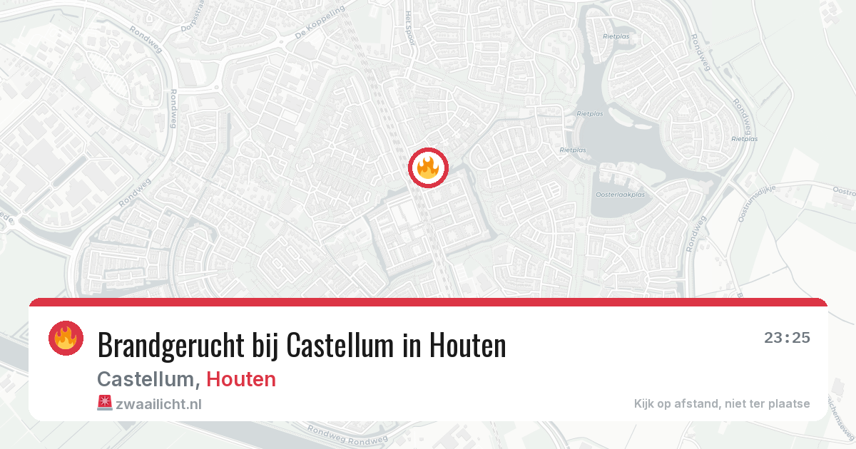 Brandgerucht bij Castellum in Houten — 28 mrt 2026