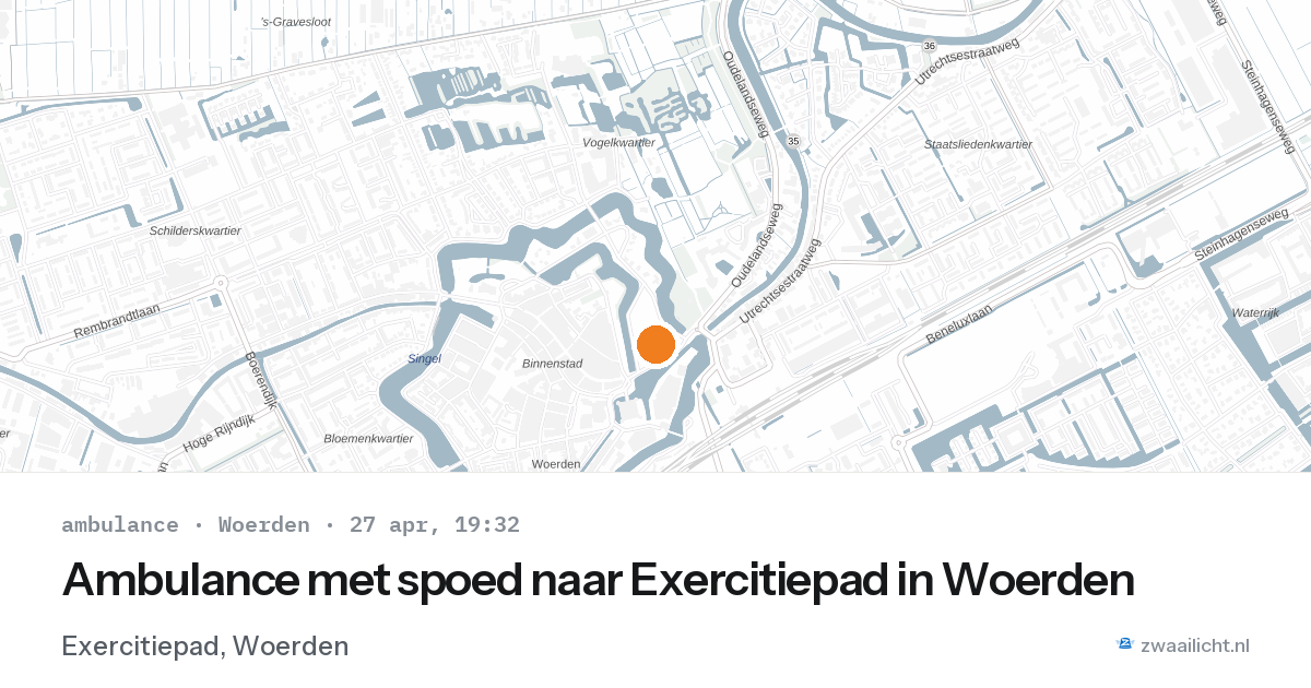 Ambulance met spoed naar Exercitiepad in Woerden — 27 apr 2026