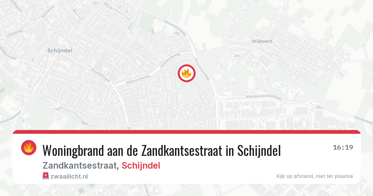 Woningbrand aan de Zandkantsestraat in Schijndel — 8 feb 2026
