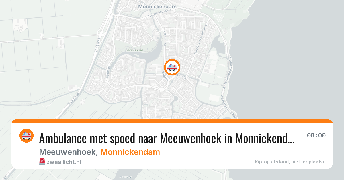 Ambulance met spoed naar Meeuwenhoek in Monnickendam — 29 jun 2026