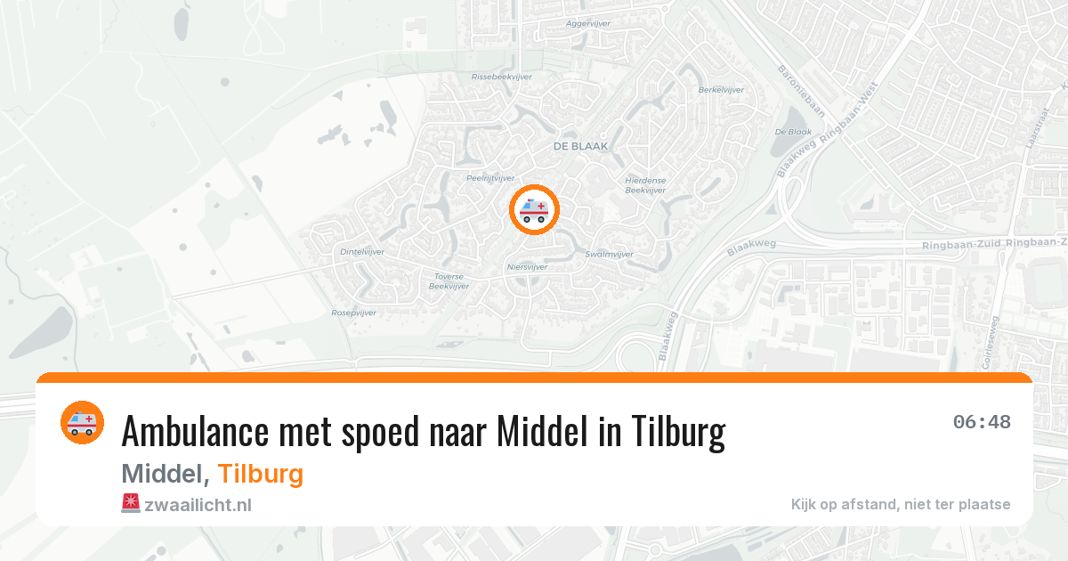 Ambulance met spoed naar Middel in Tilburg — 9 mei 2026