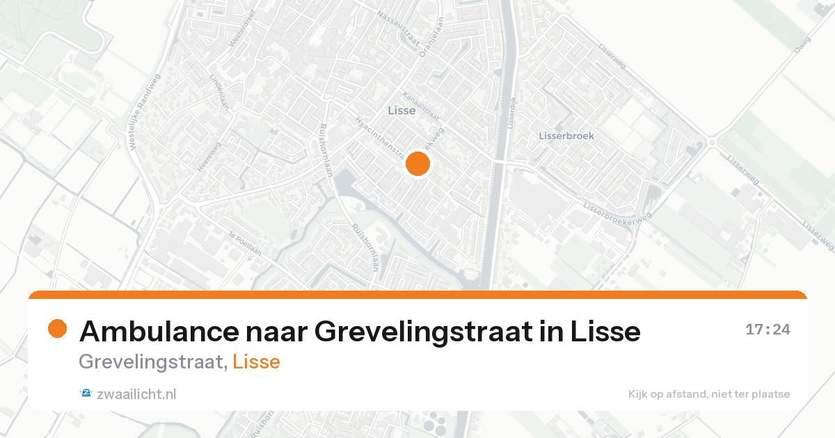 Ambulance naar Grevelingstraat in Lisse — 16 aug 2026