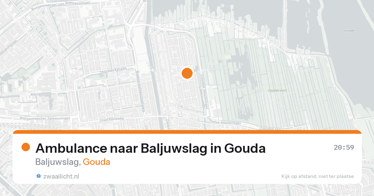 Ambulance naar Baljuwslag in Gouda — 18 aug 2026