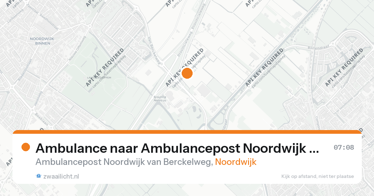 Ambulance naar Ambulancepost Noordwijk van Berckelweg in Noordwijk — 7 feb 2026