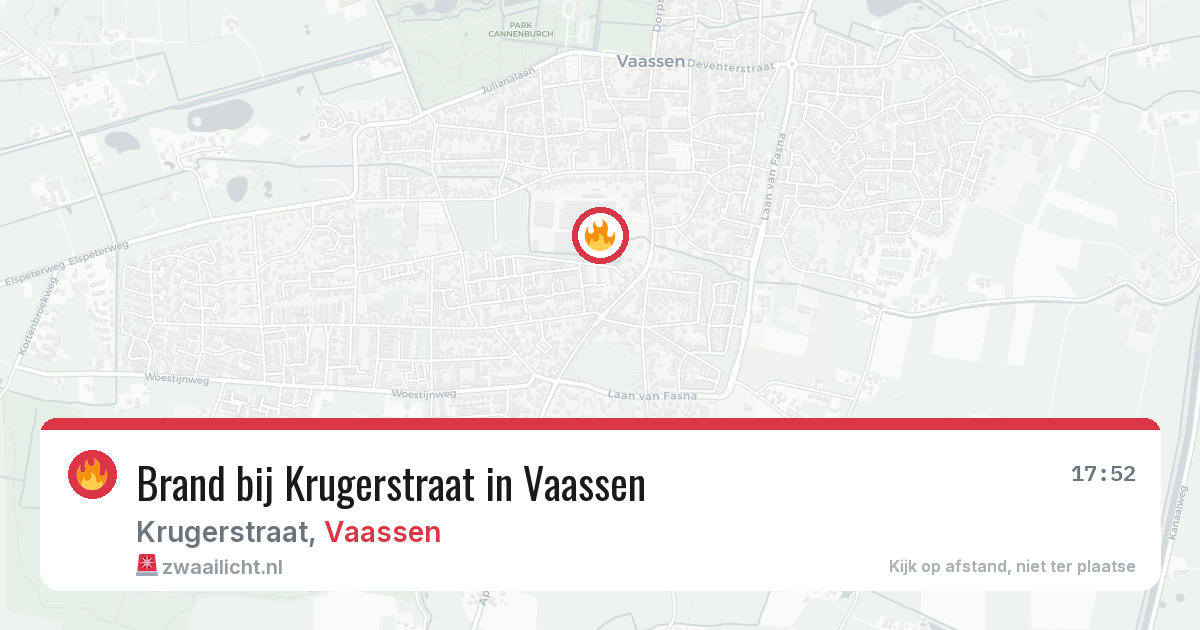 Brand bij Krugerstraat in Vaassen — 4 mei 2026