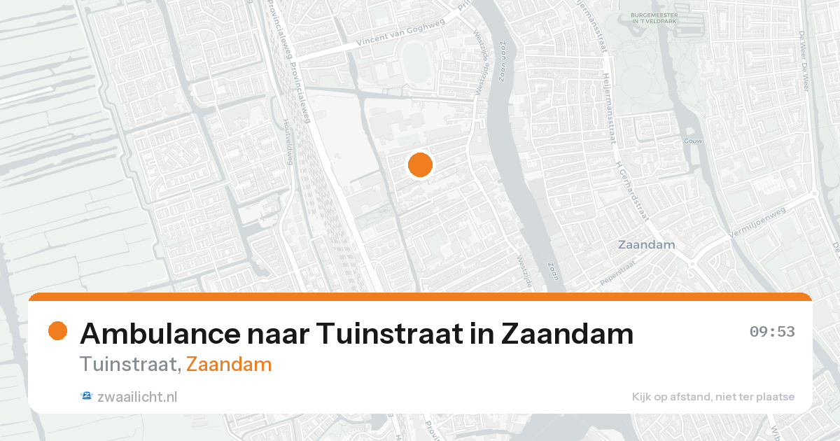 Ambulance naar Tuinstraat in Zaandam — 26 mei 2026
