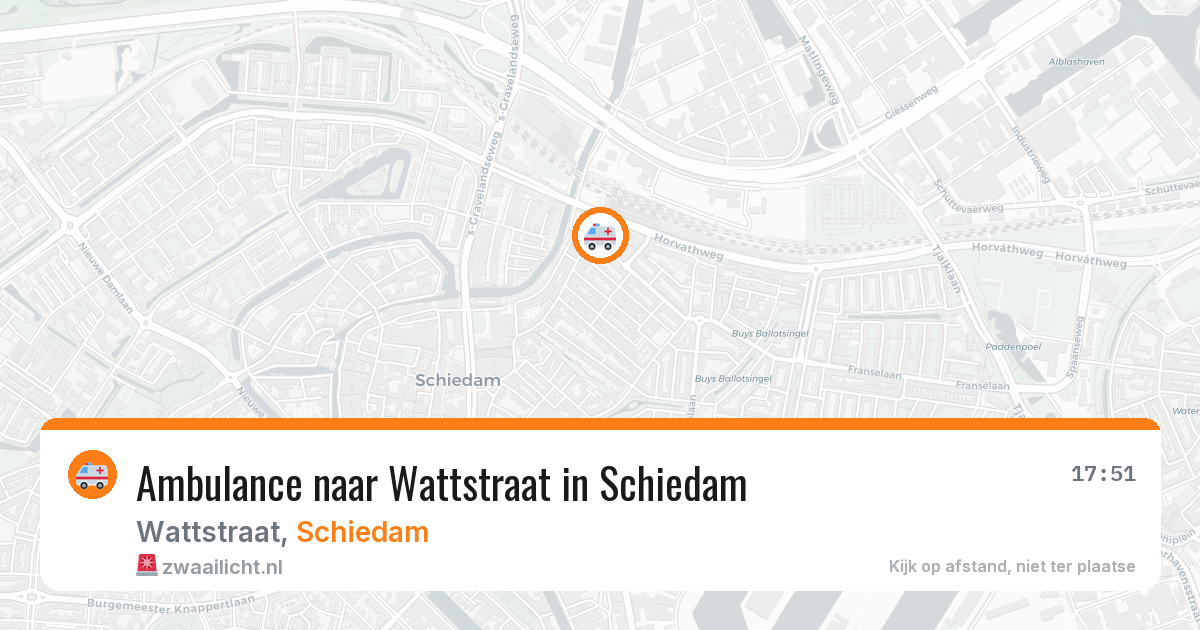 Ambulance naar Wattstraat in Schiedam — 4 jun 2026