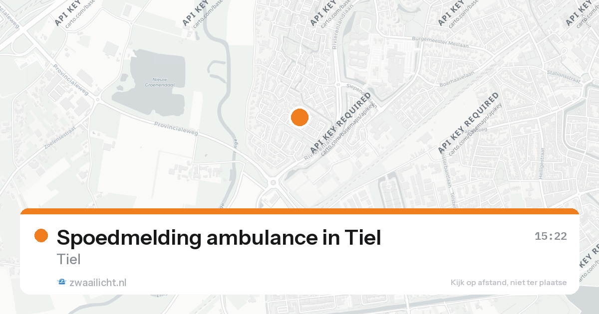 Spoedmelding ambulance in Tiel — 26 aug 2026