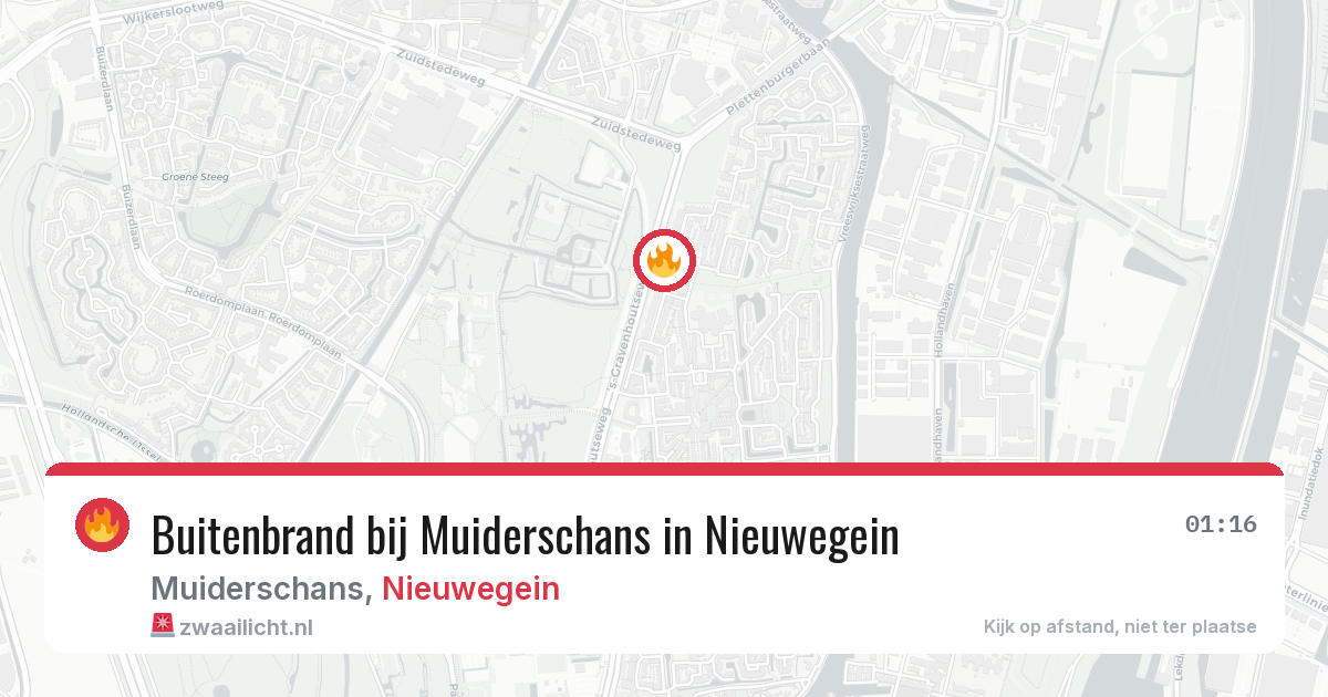 Buitenbrand bij Muiderschans in Nieuwegein — 8 aug 2026