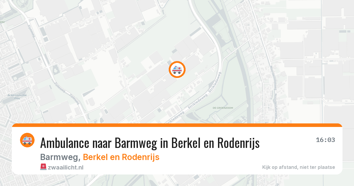 Ambulance naar Barmweg in Berkel en Rodenrijs — 10 jun 2026