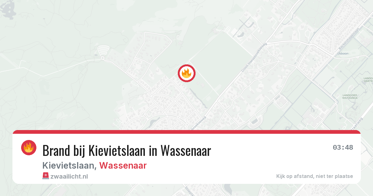 Brand bij Kievietslaan in Wassenaar — 7 jun 2026