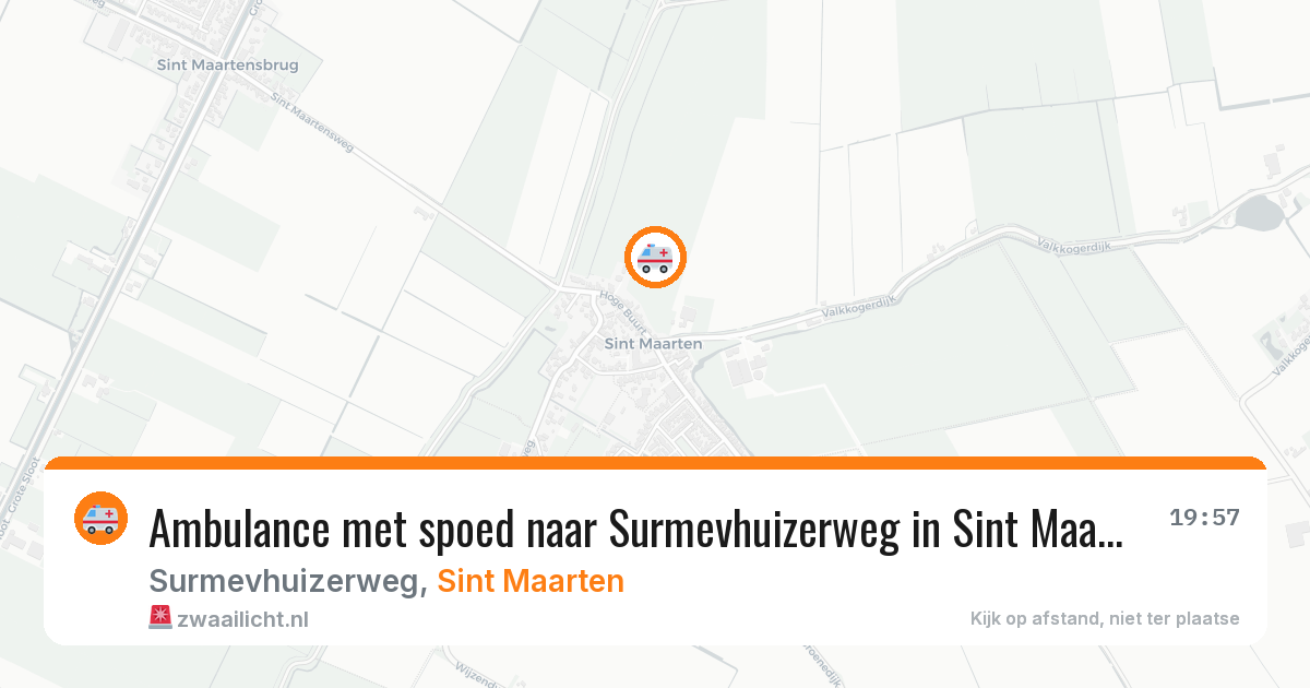 Ambulance met spoed naar Surmevhuizerweg in Sint Maarten — 19 jun 2026