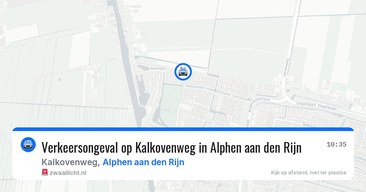 Verkeersongeval op Kalkovenweg in Alphen aan den Rijn — 9 jul 2026