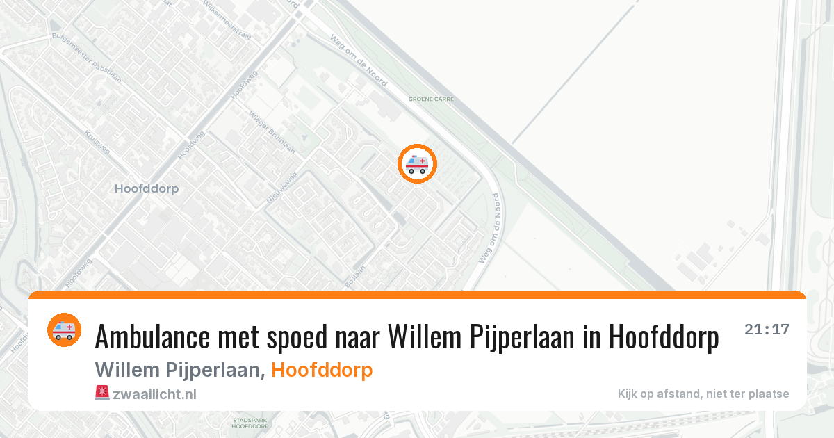 Ambulance met spoed naar Willem Pijperlaan in Hoofddorp — 1 aug 2026