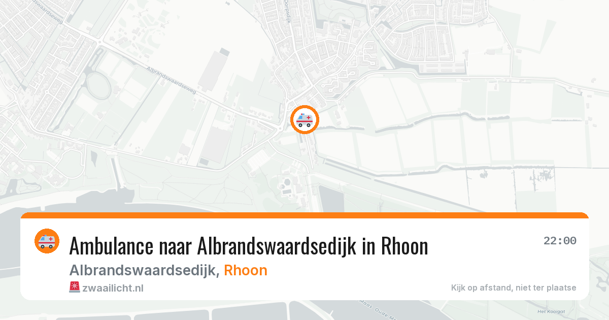 Ambulance naar Albrandswaardsedijk in Rhoon — 2 jul 2026
