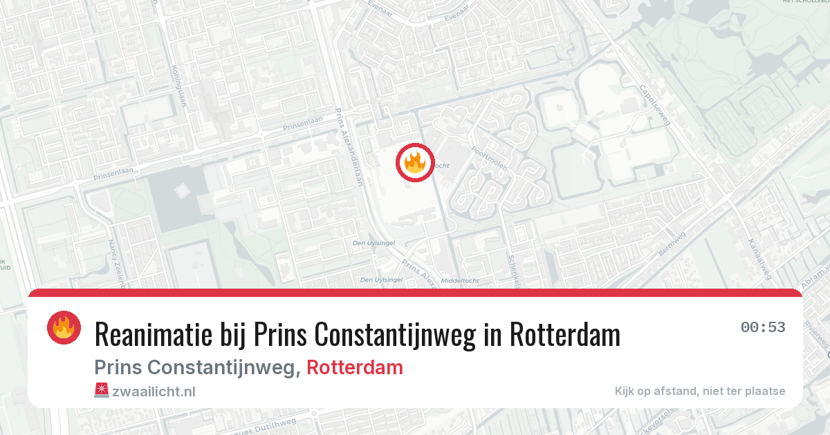 Reanimatie bij Prins Constantijnweg in Rotterdam — 5 aug 2026