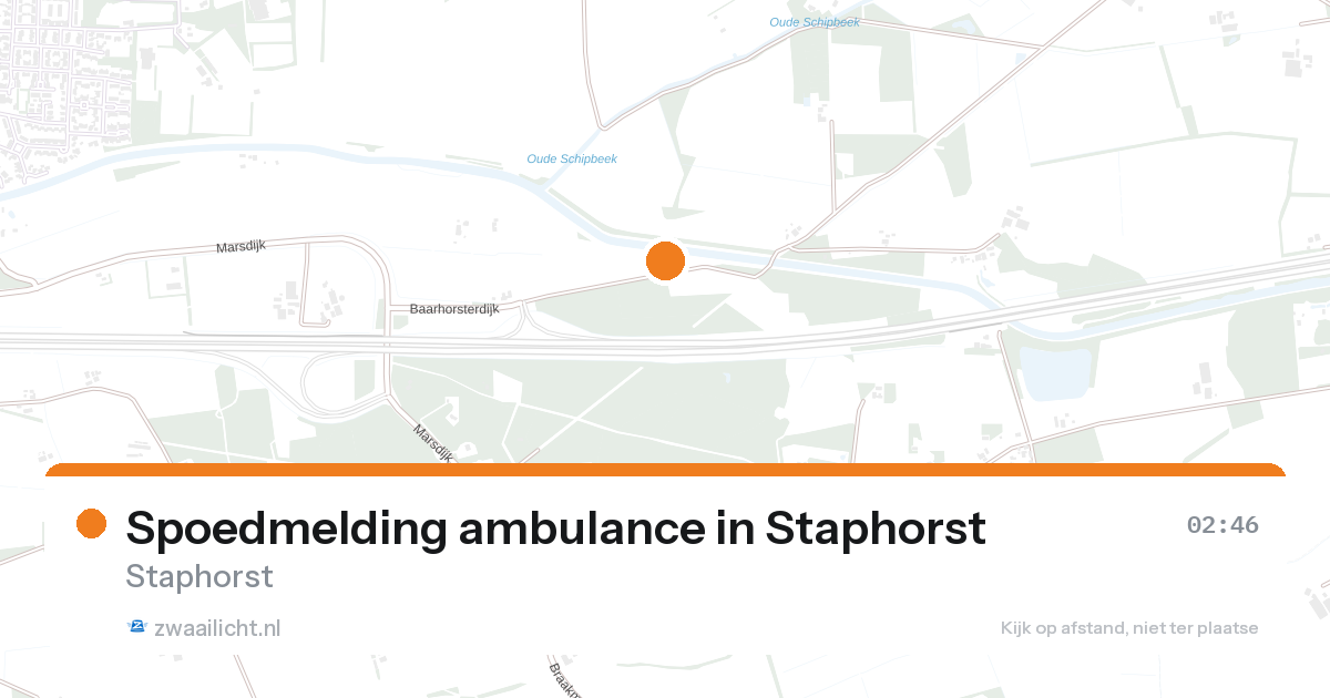 Spoedmelding ambulance in Staphorst — 28 aug 2026