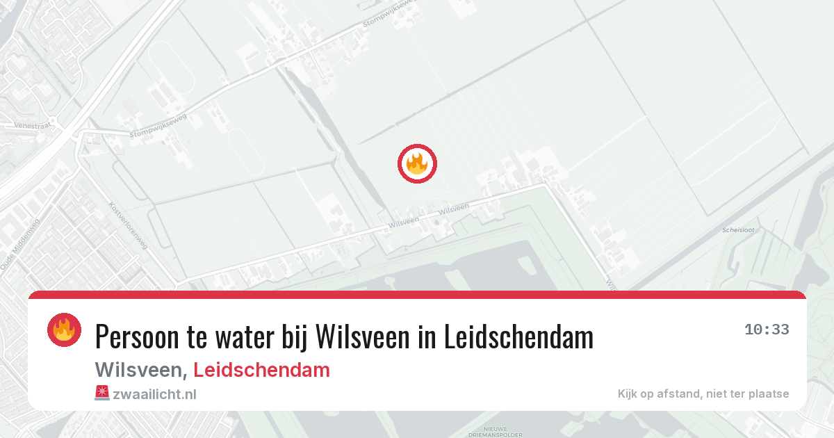Persoon te water bij Wilsveen in Leidschendam — 29 jul 2026