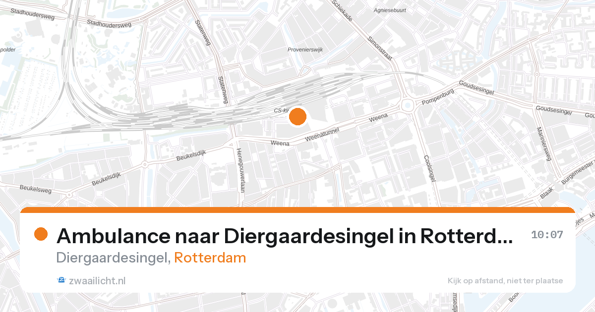 Ambulance naar Diergaardesingel in Rotterdam — 28 aug 2026