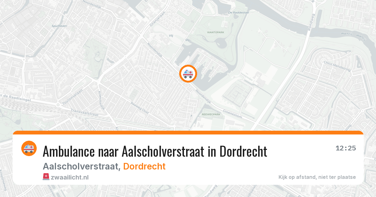 Ambulance naar Aalscholverstraat in Dordrecht — 22 mrt 2026