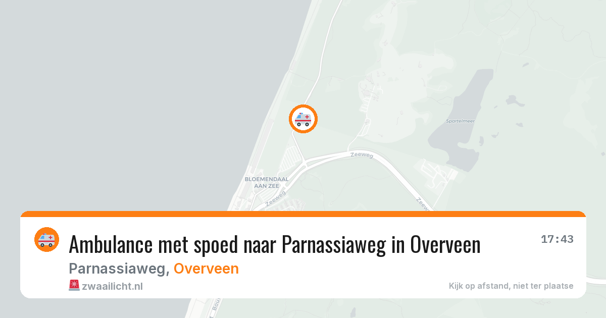 Ambulance met spoed naar Parnassiaweg in Overveen — 22 jun 2026