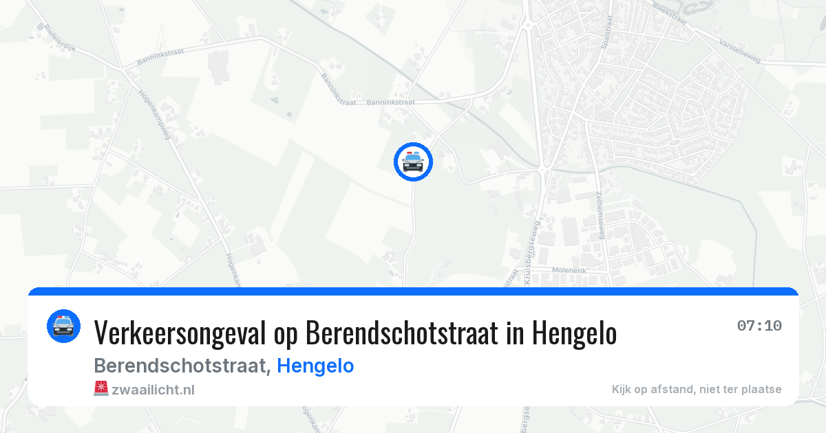 Verkeersongeval op Berendschotstraat in Hengelo — 26 mrt 2026