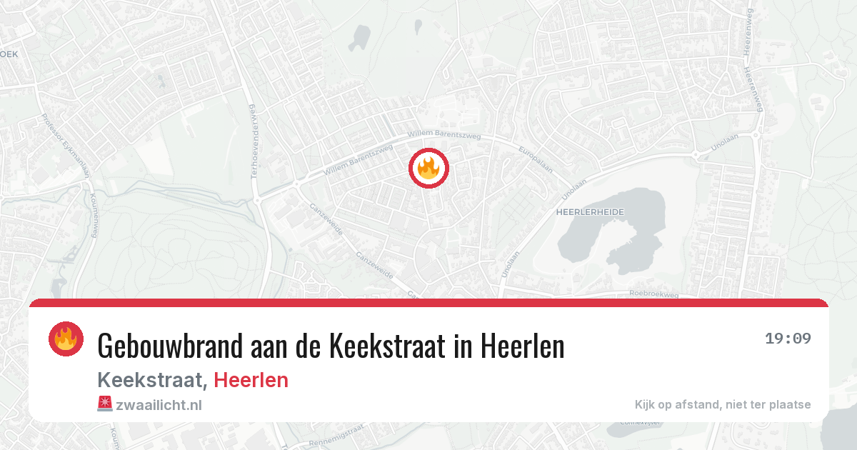 Gebouwbrand aan de Keekstraat in Heerlen — 24 jun 2026