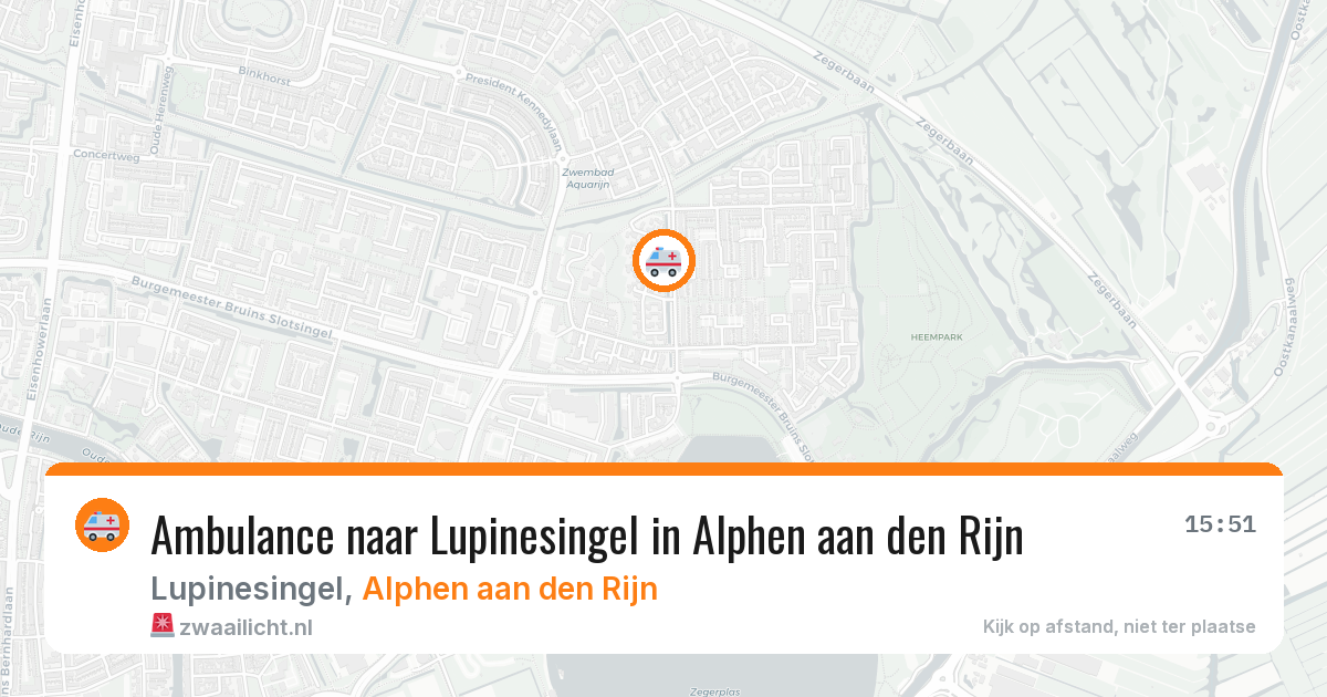 Ambulance naar Lupinesingel in Alphen aan den Rijn — 29 jan 2026
