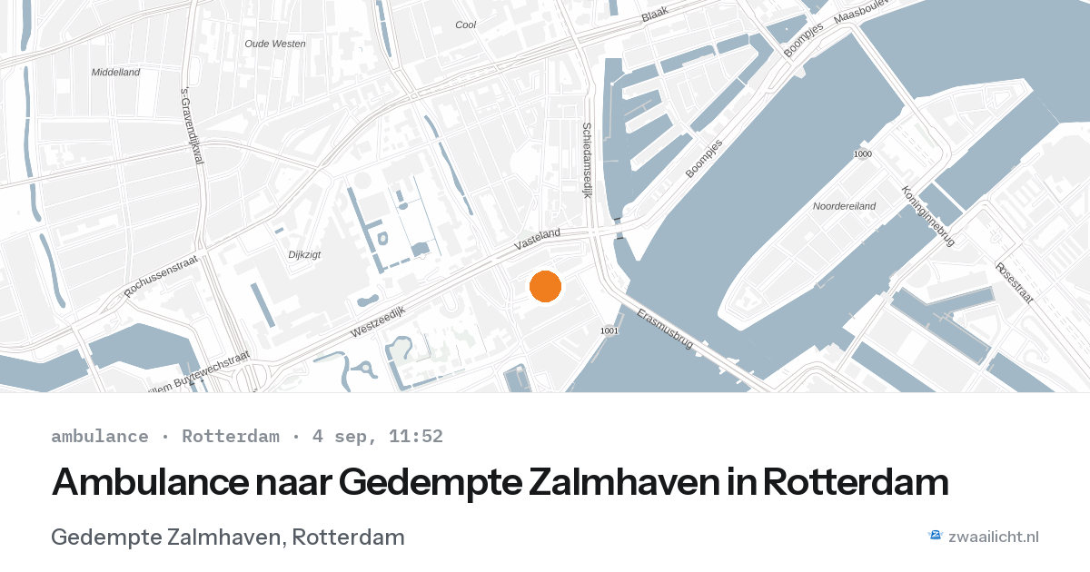 Ambulance naar Gedempte Zalmhaven in Rotterdam — 4 sep 2026