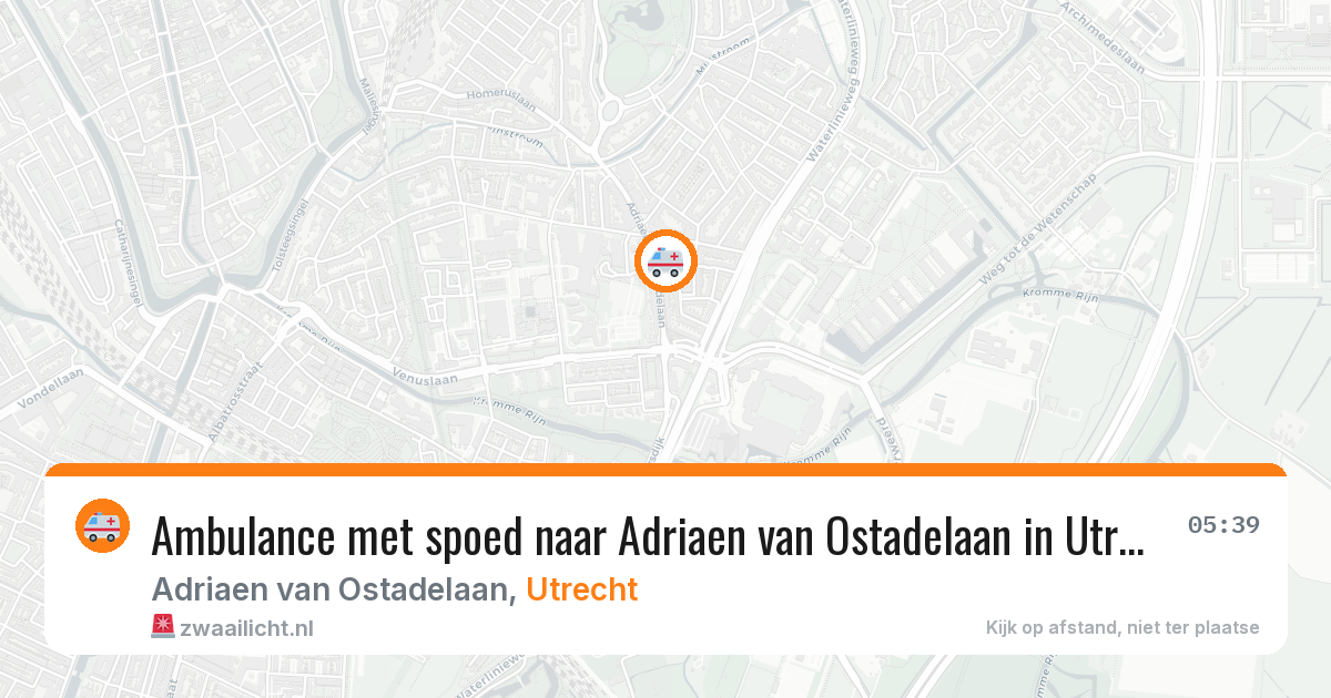Ambulance met spoed naar Adriaen van Ostadelaan in Utrecht — 14 apr 2026
