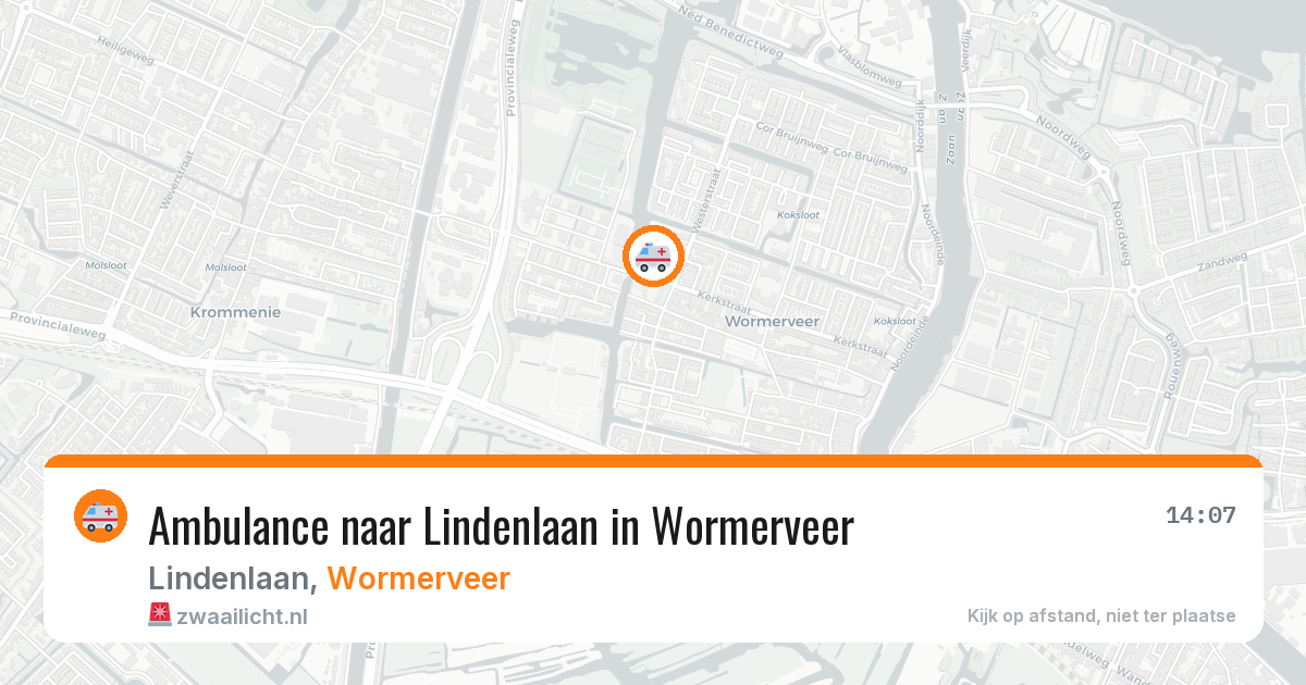 Ambulance naar Lindenlaan in Wormerveer — 2 jul 2026